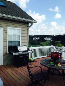 My Weber grill and deck with a view. ©2014 Deborah Kaplan