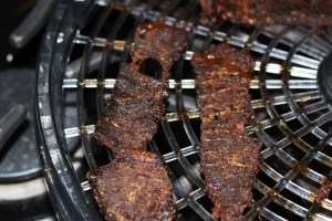 Jerky in dehydrator