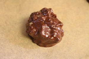 Covered in chocolate