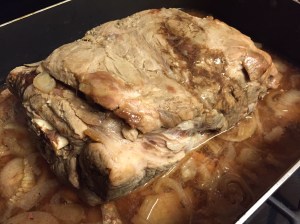 Pork shoulder Boston butt with bone-in.