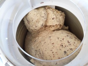 Pulverized Chips have been added to the ice cream.